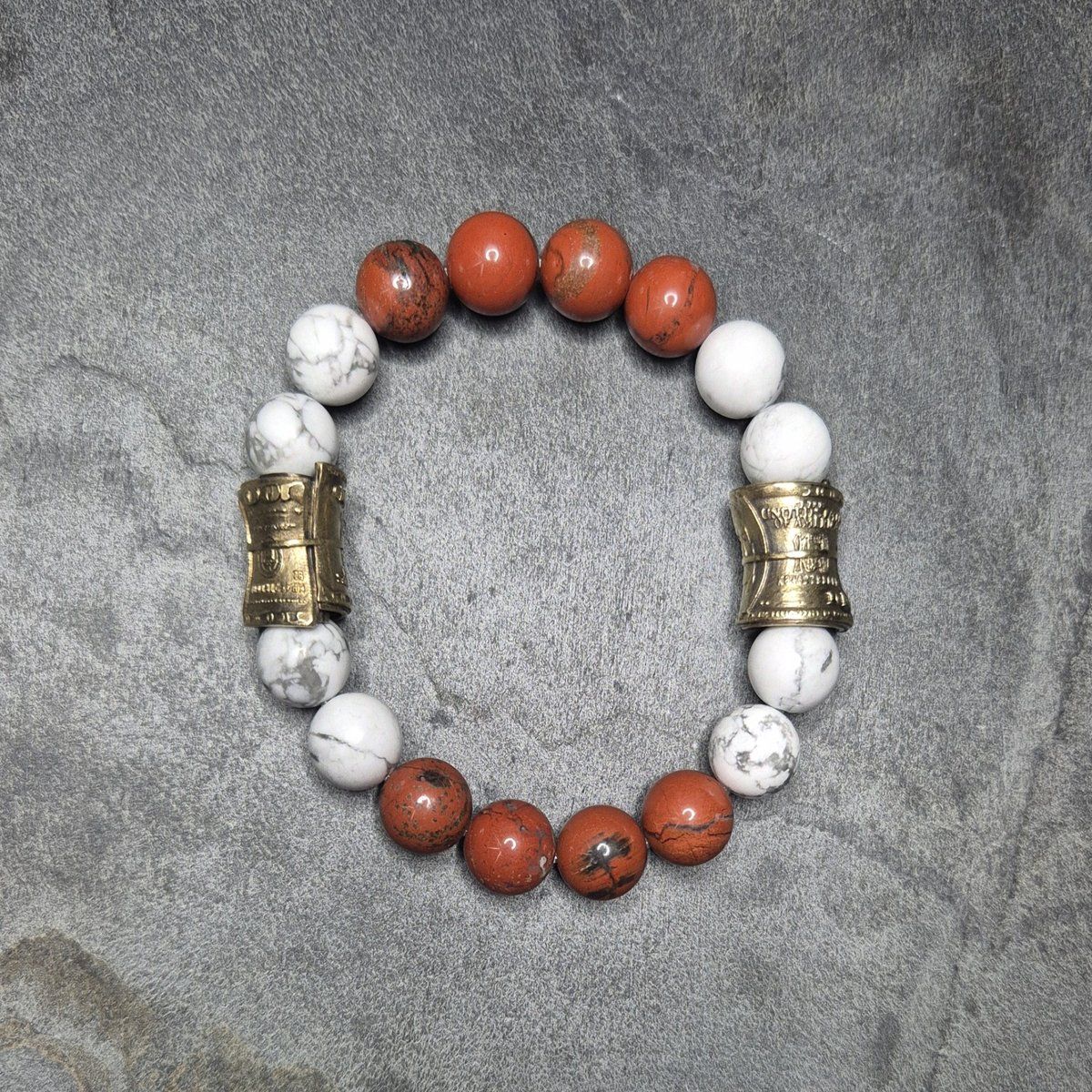Maskulines Statementarmband mit 12 mm Perlen – ausdrucksstarkes Design für große Handgelenke, in XXL & XXXL verfügbar, Made in Germany