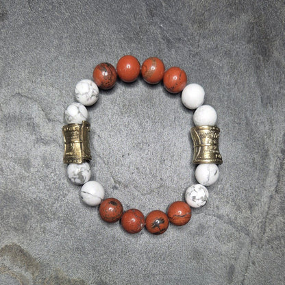 Maskulines Statementarmband mit 12 mm Perlen – ausdrucksstarkes Design für große Handgelenke, in XXL & XXXL verfügbar, Made in Germany