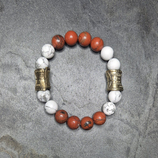 Maskulines Statementarmband mit 12 mm Perlen – ausdrucksstarkes Design für große Handgelenke, in XXL & XXXL verfügbar, Made in Germany